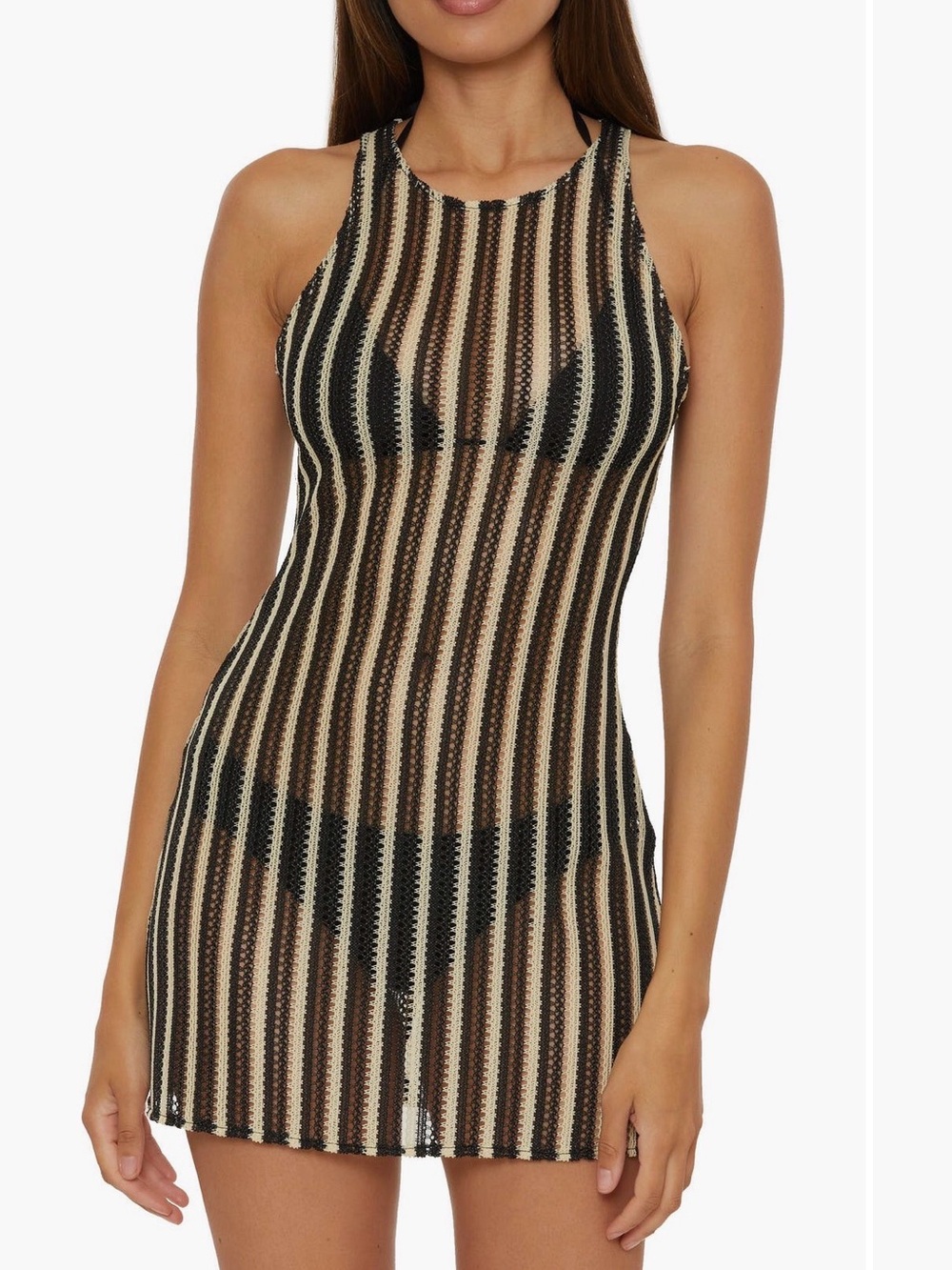NWT Becca by Rebecca Virtue Cabo High Neck Dress Swim Cover-Up